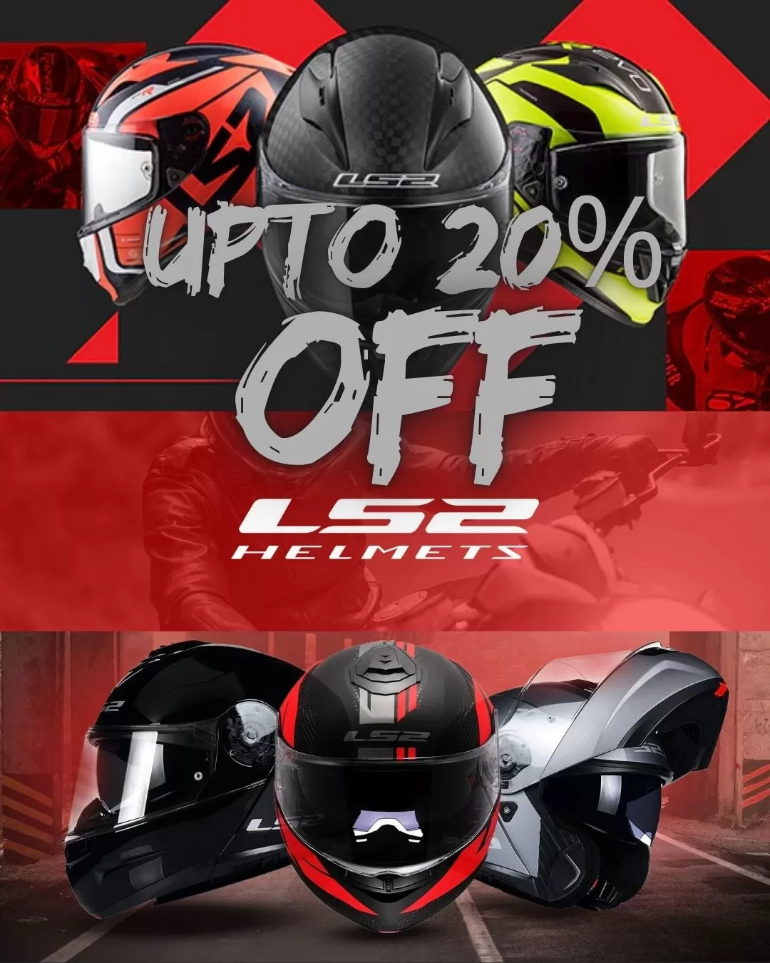 Up to 20% off LS2 Helmets over Winter